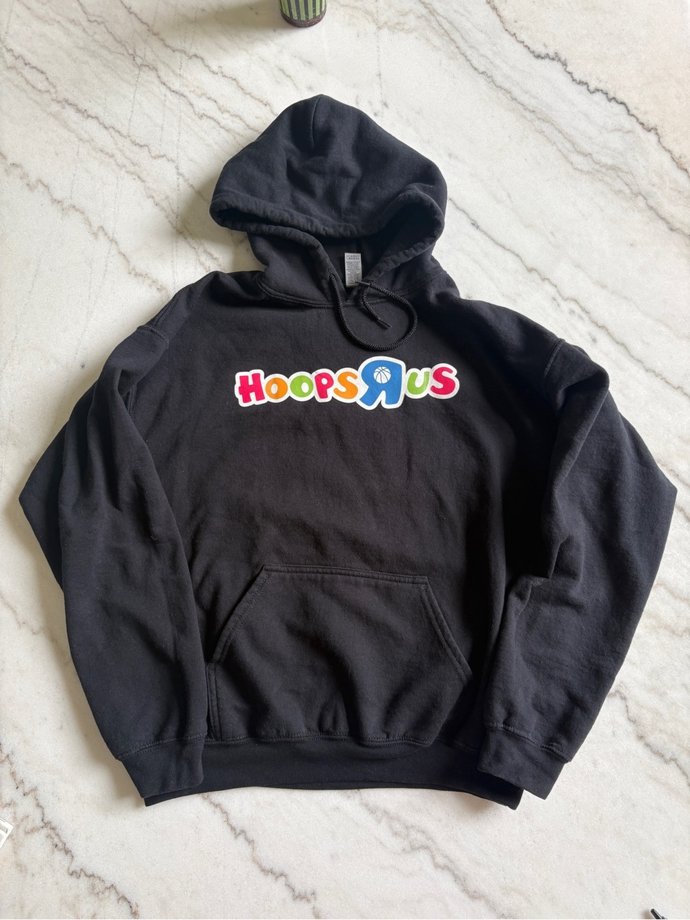 3/$15 Black Youth Hoodie with Colorful Basketball HoopsRUs Logo